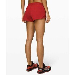 Lululemon Hotty Hot Short II *2.5" Dark Red Size 12 logo EUC